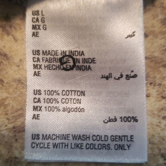 Style & Co Woman's Large Black Floral SS Floral Print Scoop Cotton Shirt - Picture 6 of 6